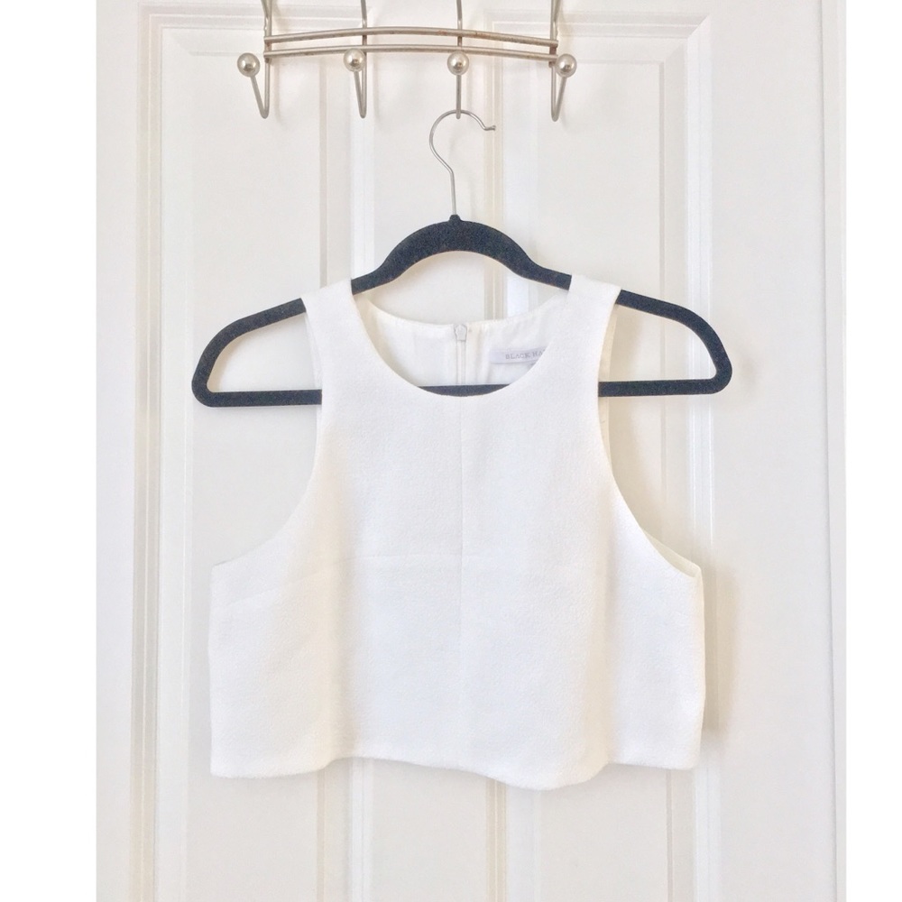 Black Halo White Crop Top